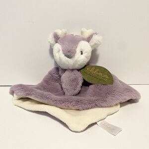 Ebba Eco Collection Fawn Deer Lovie Plush Security Lovey Purple White Soft Girl